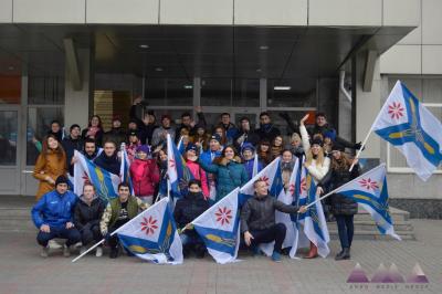 Студенты СГАУ - участники акции «Мы Вместе! Мы за Россию!»
