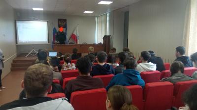 Профориентационное мероприятие с представителями военного высшего училища в техникуме