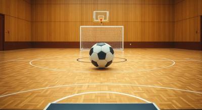 Соревнования по мини-футболу.